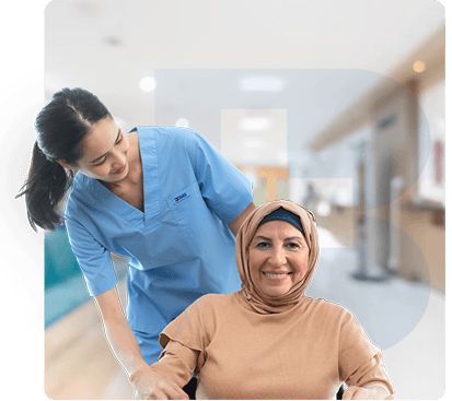 BDMS healthcare professional caring for patient